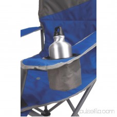2) Coleman Camping Outdoor Beach Folding Big-N-Tall Oversized Quad Chairs, Blue